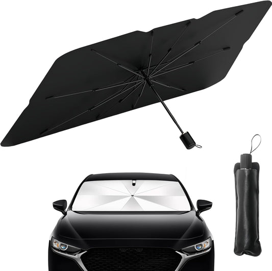 Windshield Sun Shade Umbrella for Nissan Navara D40 2005-2018, Front Window Sunshade Effective UV Protection Automotive Accessory Sun Visor Protector Foldable,A