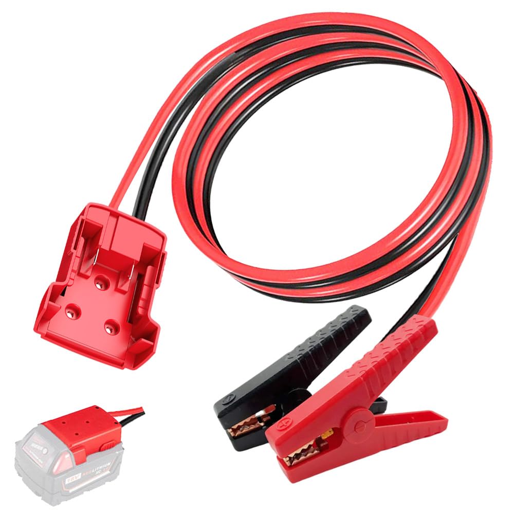 Portable Battery Jumper Cables Compatible with Milwaukee M18 Battery
