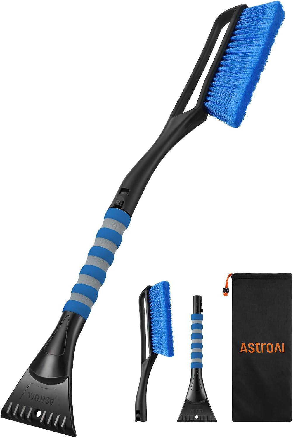 AstroAI 27" 2-in-1 Detachable Snow Brush & Ice Scrapers for Car Windshield