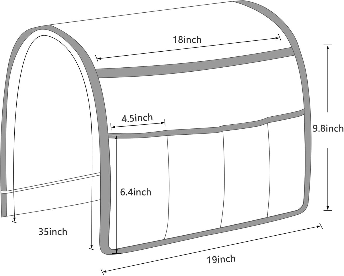 Remote Control Holder for Armchair Caddy, Remote Holder with 5 Pockets