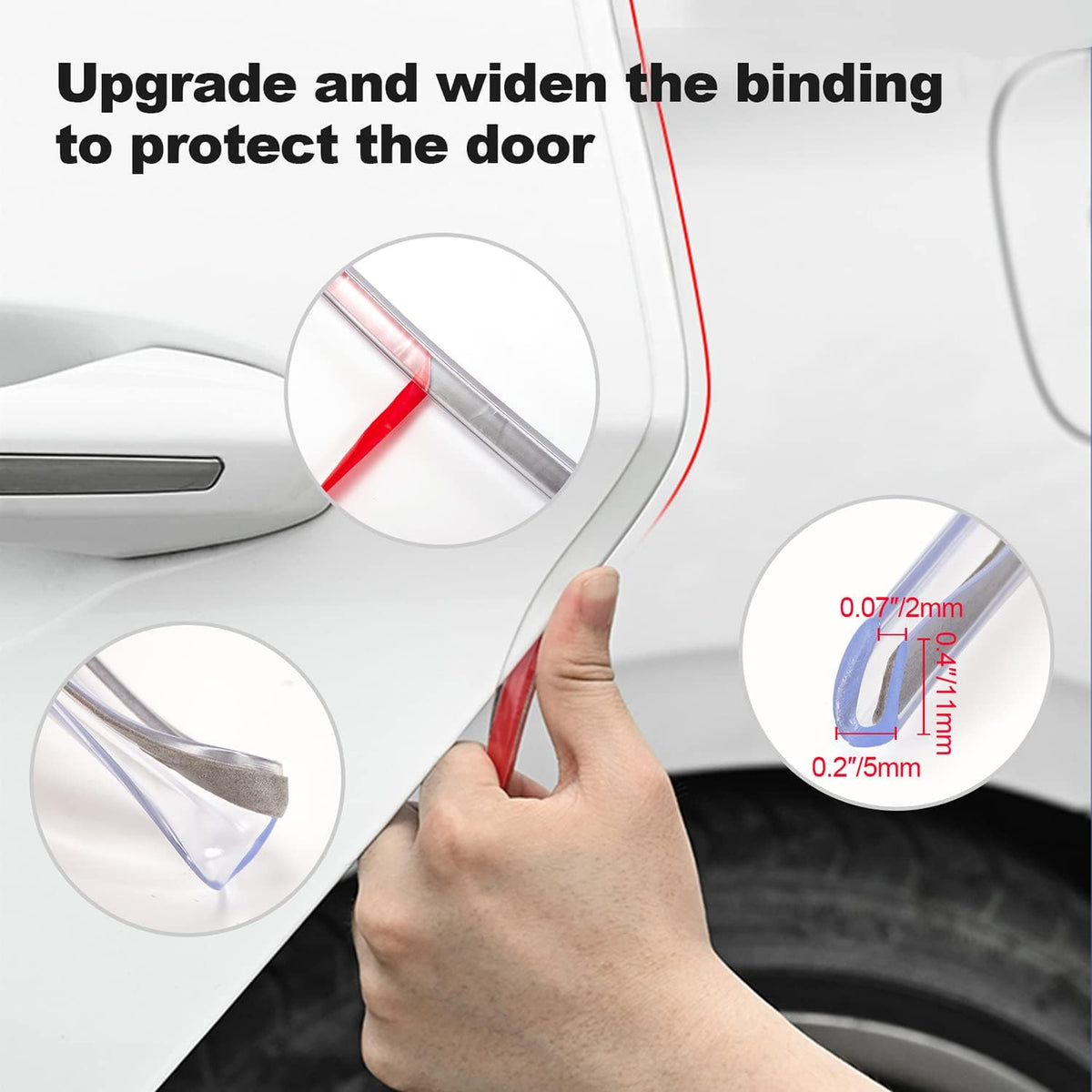 Transparent Widen Car Door Protector, 32.8FT