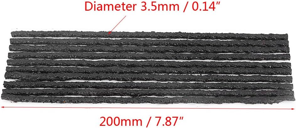 Tire Repair Strips, 50 Pcs Rubber Puncture Fix, Tubeless Tire Plug, Durable Easy Application for Car, Truck, Motorcycle, SUV, Van, and Off-Road Vehicles