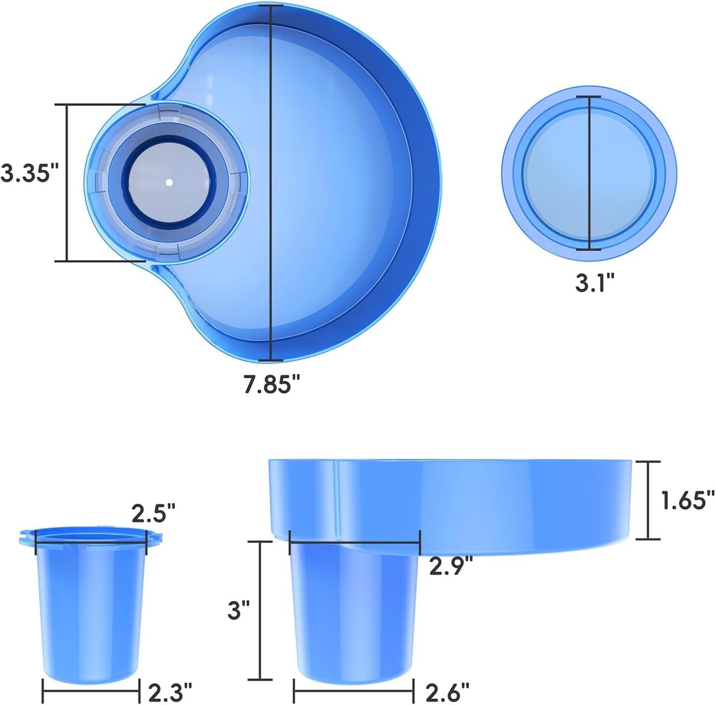 Car Seat Snack Tray for Kids: Kids Car Seat Tray with Cup Holder, Toddlers Road Trip Essential, Travel Snacks Food Plate for Stroller, Boosters with a Cup Holder 1PCS (Blue)