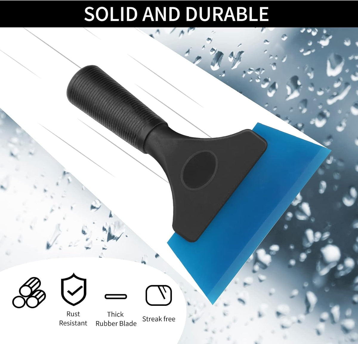 3 Pack Tint Squeegee, Small Squeegee for Car Windows, 5", 3 Colors