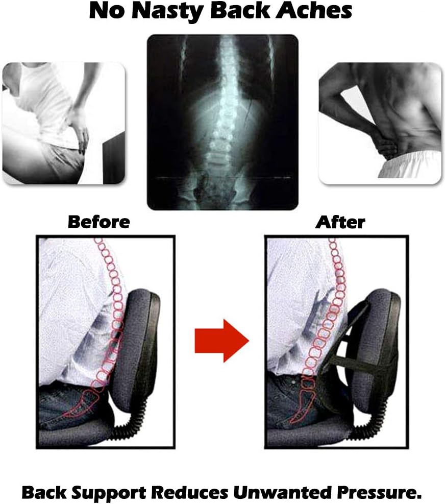 Big Ant Breathable Back Pain Relief Cushion for Car Seat, Office Chair Wt