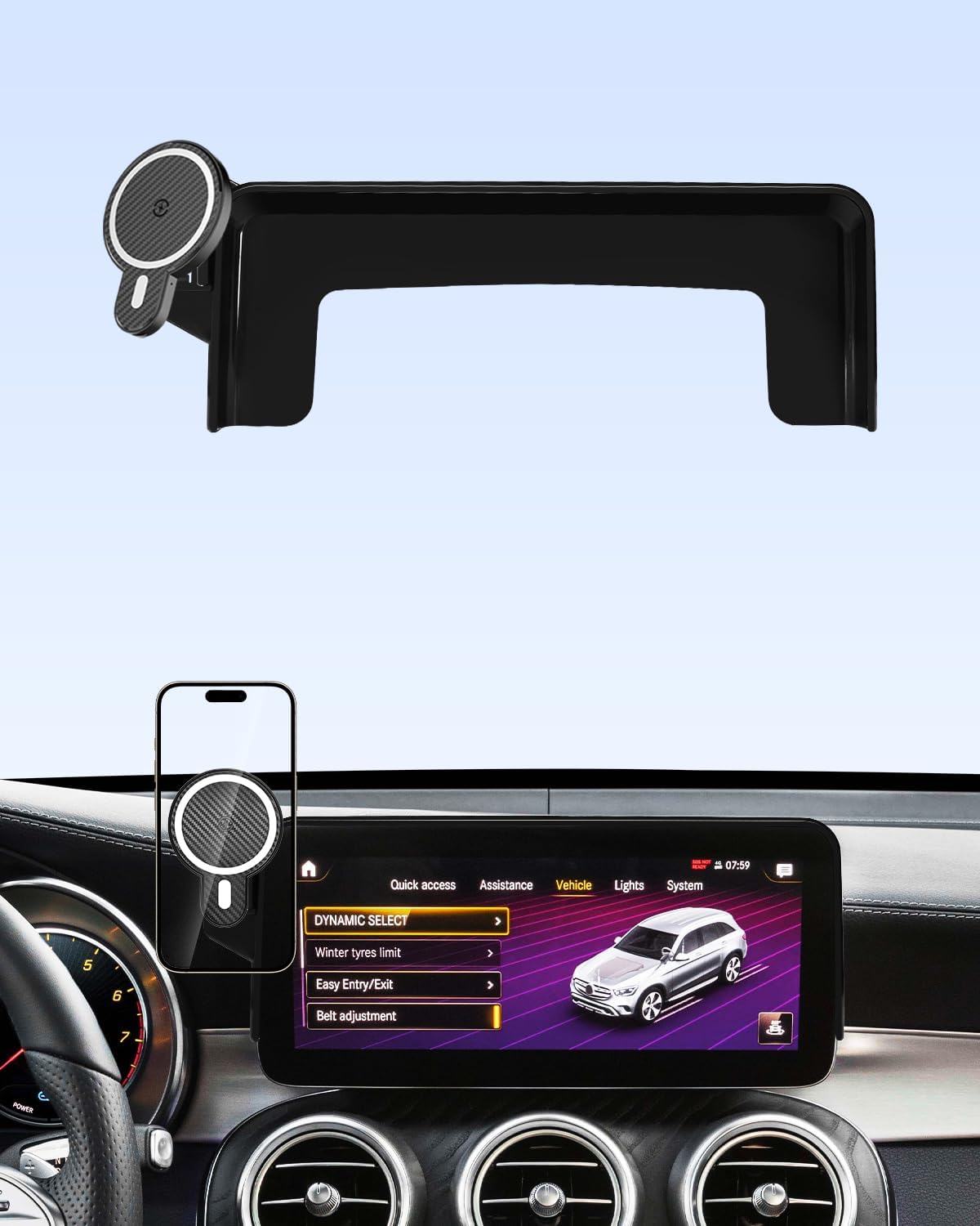 Car Phone Holder for Mercedes-Benz GLC/V-Class 2020-2022 /C-Class 2019-2021
