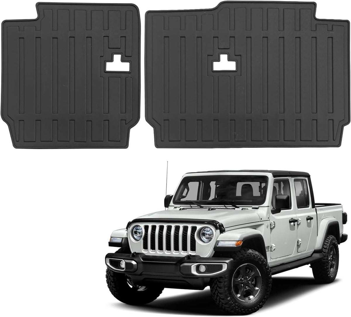 Custom for 2020-2025 2026 Jeep Gladiator JT Rear Seat Backrest Mats All Weather Protection TPE Accessories (Backrest Mats)