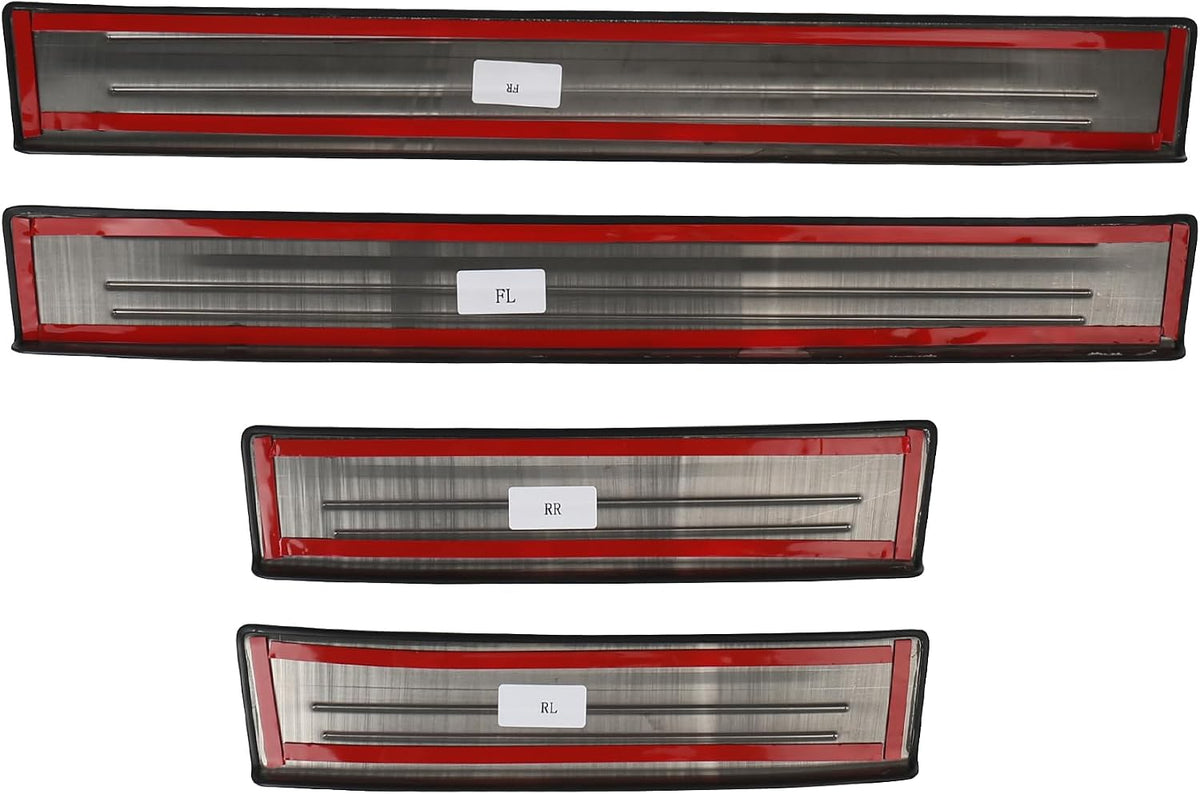 4PCS Door Sill Protector Compatible with Mazda 2017-2025 CX5 CX-5 Accessories Black Brushed Stainless Steel Material Auto Door Entry Guards