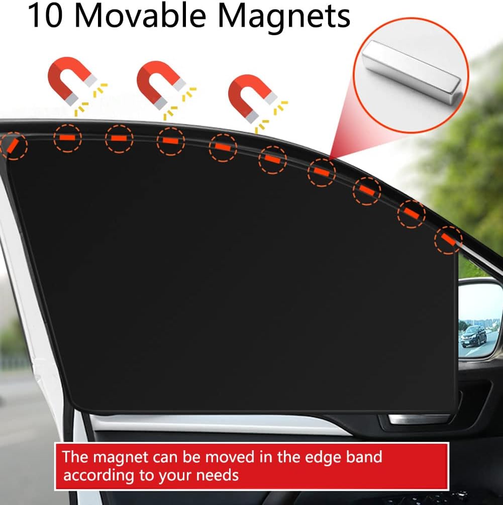 Car Sunshade, Car Privacy Window Shade, 100% Block Light for Breastfeeding, Taking a nap, Changing Clothes, Camping (Full Sets 4pcs)