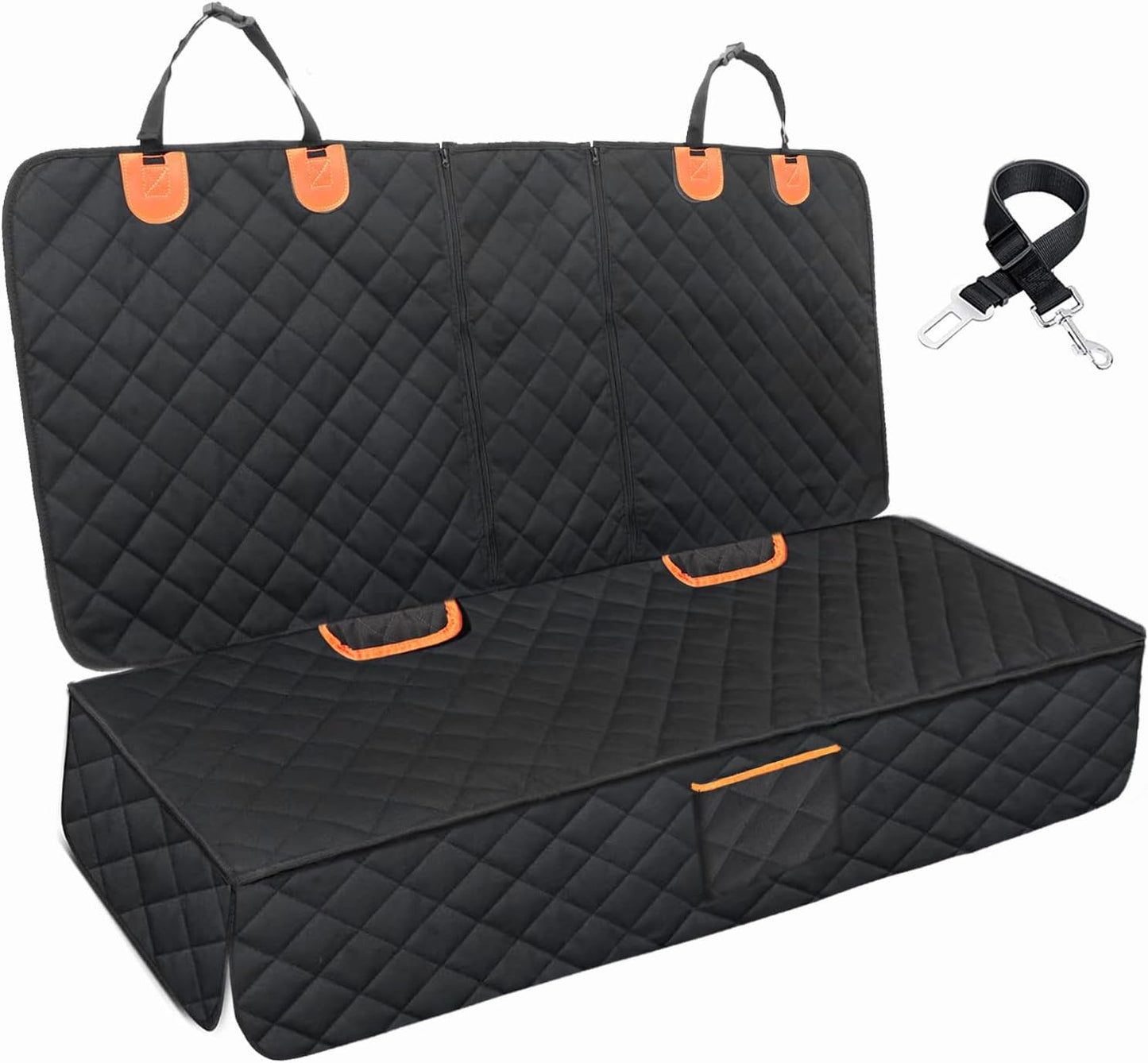 Dog Car Seat Cover for Back Seat Bench Cover, Compatible for Armrest 100% Waterproof & Nonslip Backseat Protector for Pet （Standard）