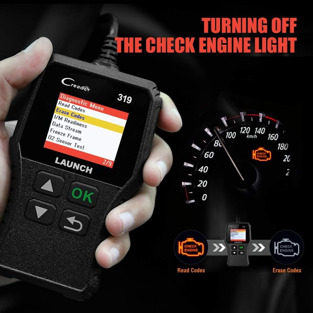 Launch CR319 OBD2 Scanner Engine Fault Code Reader for OBD2 Protocol Cars
