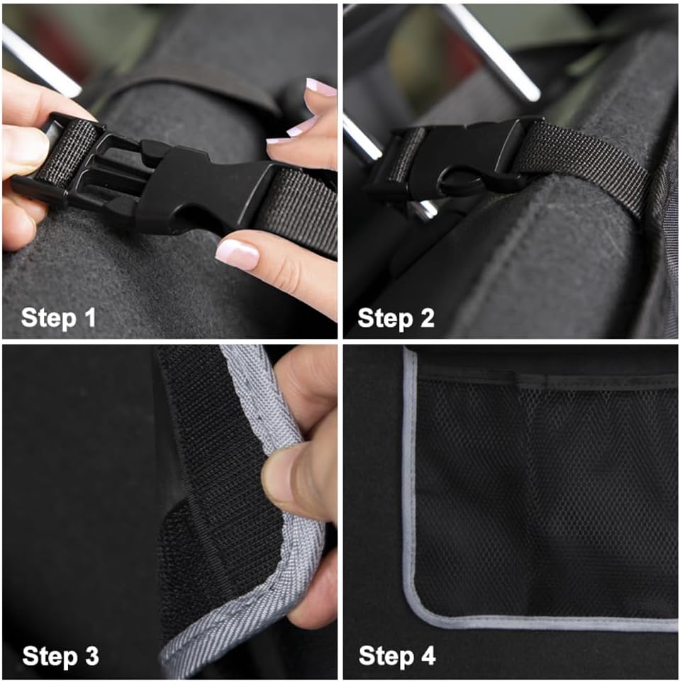 IHOTDER Large Capacity Car Trunk Organizer,Six Pockets Trunk Storage Organizer with Adjustable Straps,Wear-Resistant Oxford Fabric Hanging Trunk Organizer for Car Truck SUV