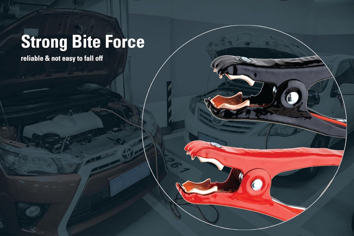 Justin Case Super Heavy-Duty Jumper Cables for Car, Includes 6 Gauge Wire Conductor 16' Car Jumper Cables & 365 Days of Roadside Assistance