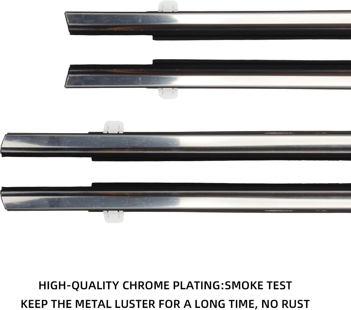 Dasbecan 4Pcs Weatherstrip Window Seal Chrome Car Window Moulding Trim Compatible with Honda Accord 2008-2012 Replaces#72410-TA0-A01 72450-TA0-A01 72910-TA0-A01 72950-TA0-A01