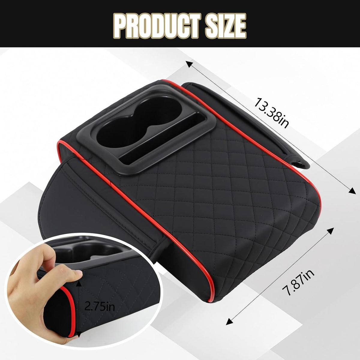 Hovom Car Center Console Cover, 4 in 1 Memory Foam Armrest Pillow