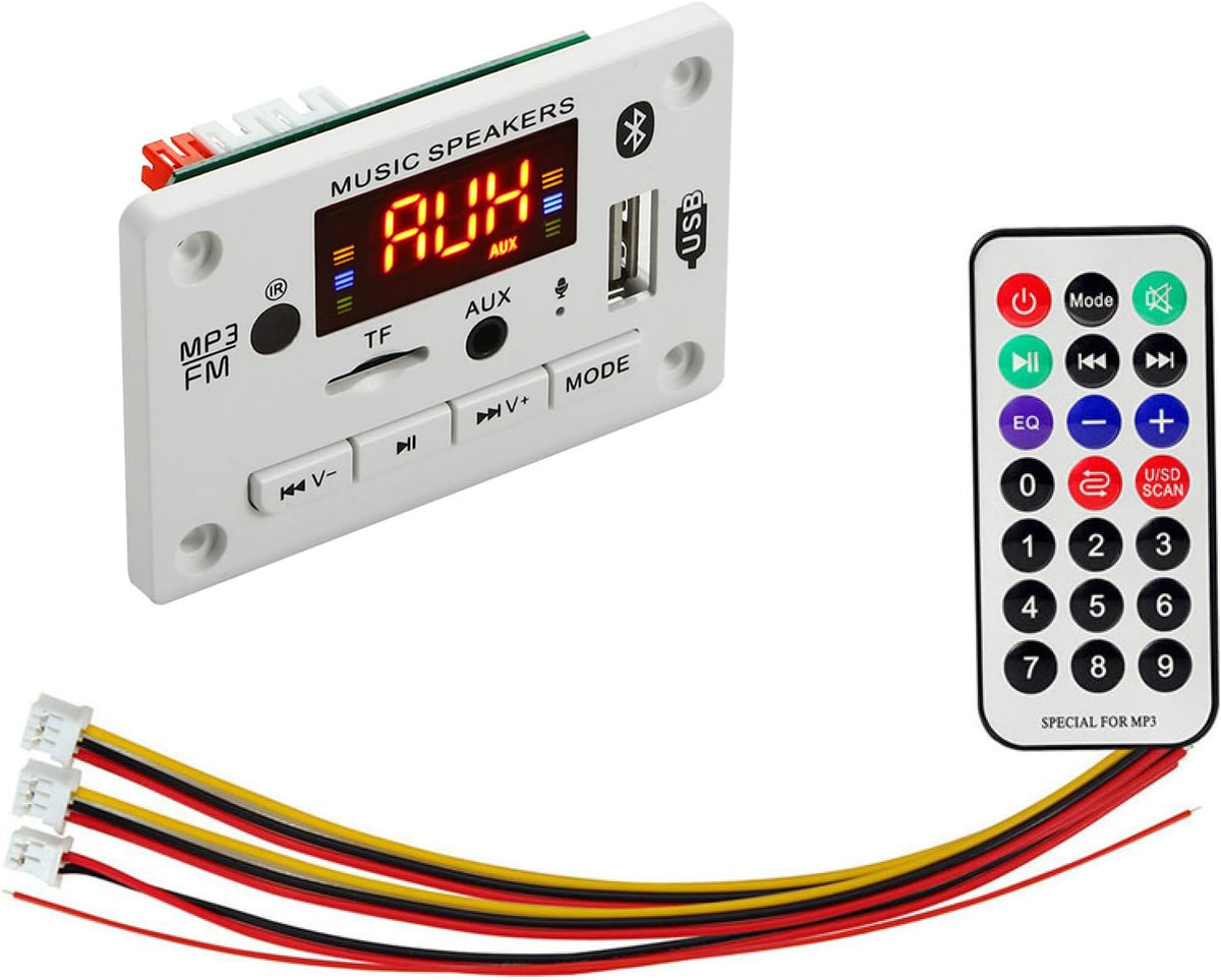 12V Audio Handsfree MP3 Decoder Board Car USB TF Card Slot FM Bluetooth Module