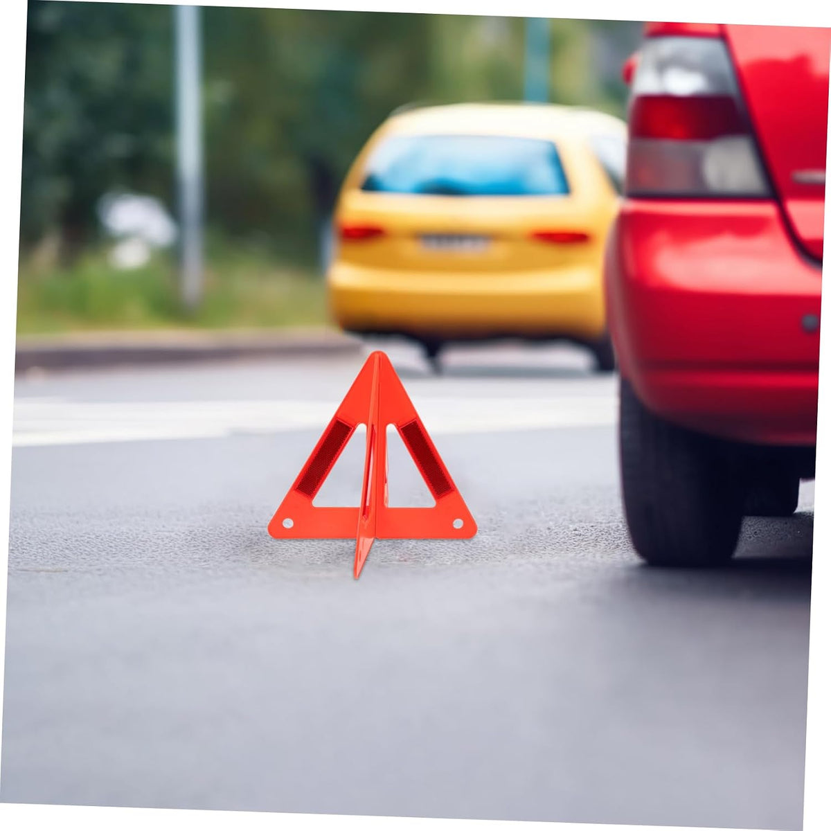 FAVOMOTO 2sets Reflective Emergency Triangles Roadside Car Safety Warning Tool for Vehicle Assistance and Visibility