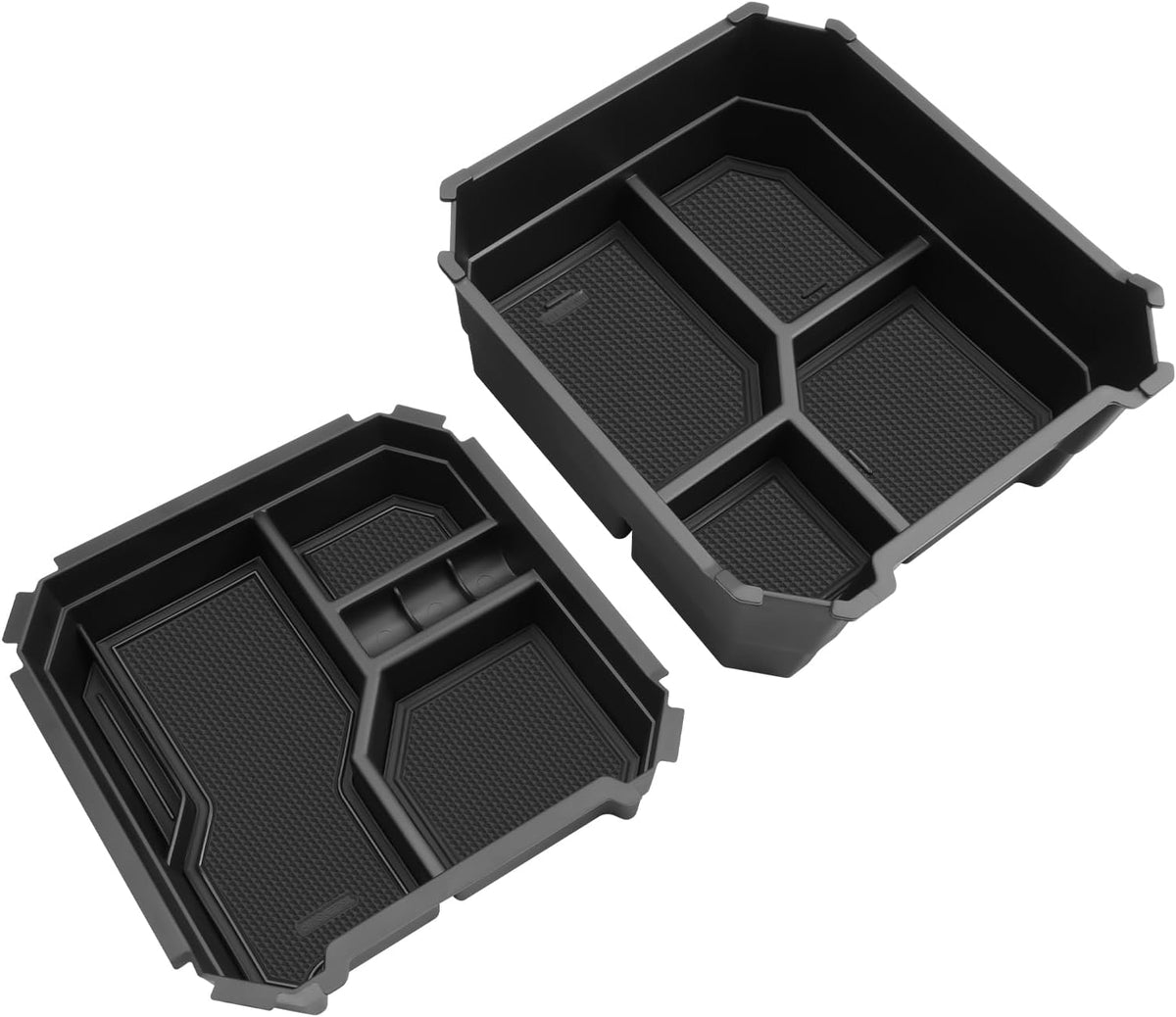 SKTU 2-Pack for 2024 2025 2026 Tesla Cybertruck Center Console Organizer 2024 2025 2026 Cybertruck Console Tray Cybertruck Armrest Tray Tesla Cybertruck 2024 2025 2026 Accessories with Coin Holder