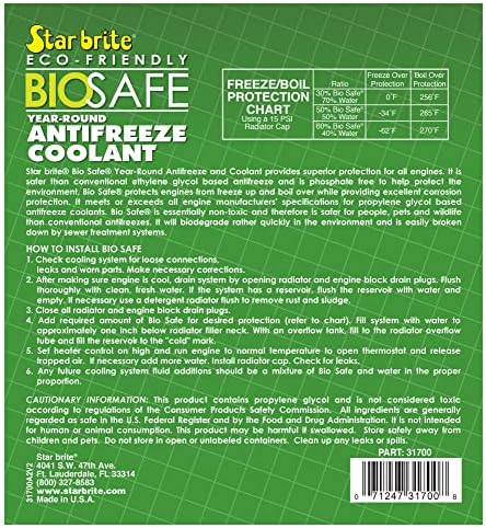 Star Brite BIO-Safe Non-Toxic PG All Year Anti-Freeze/Coolant - Full Strength