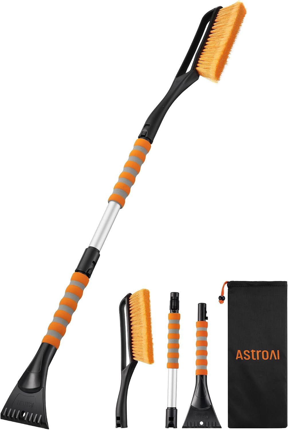 AstroAI 40" 2-in-1 Detachable Snow Brush & Ice Scrapers for Car Windshield