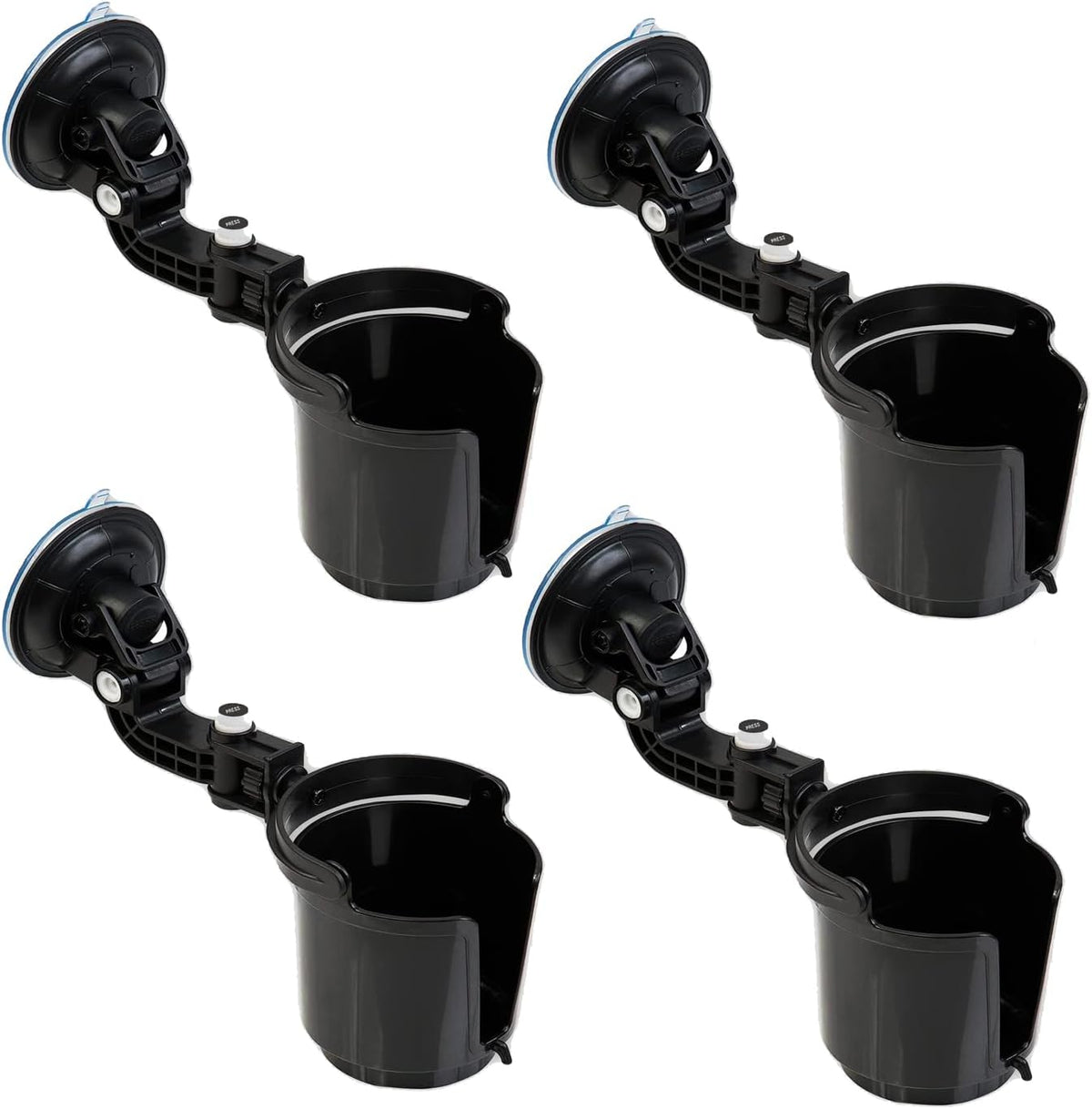 VaygWay Recessed Folding Cup Drink Holder- Premium Quality Folding Console Bottle Car Can Holder- Black Vehicle Adjustable Drink Cup Holder (Black 1 Pack)
