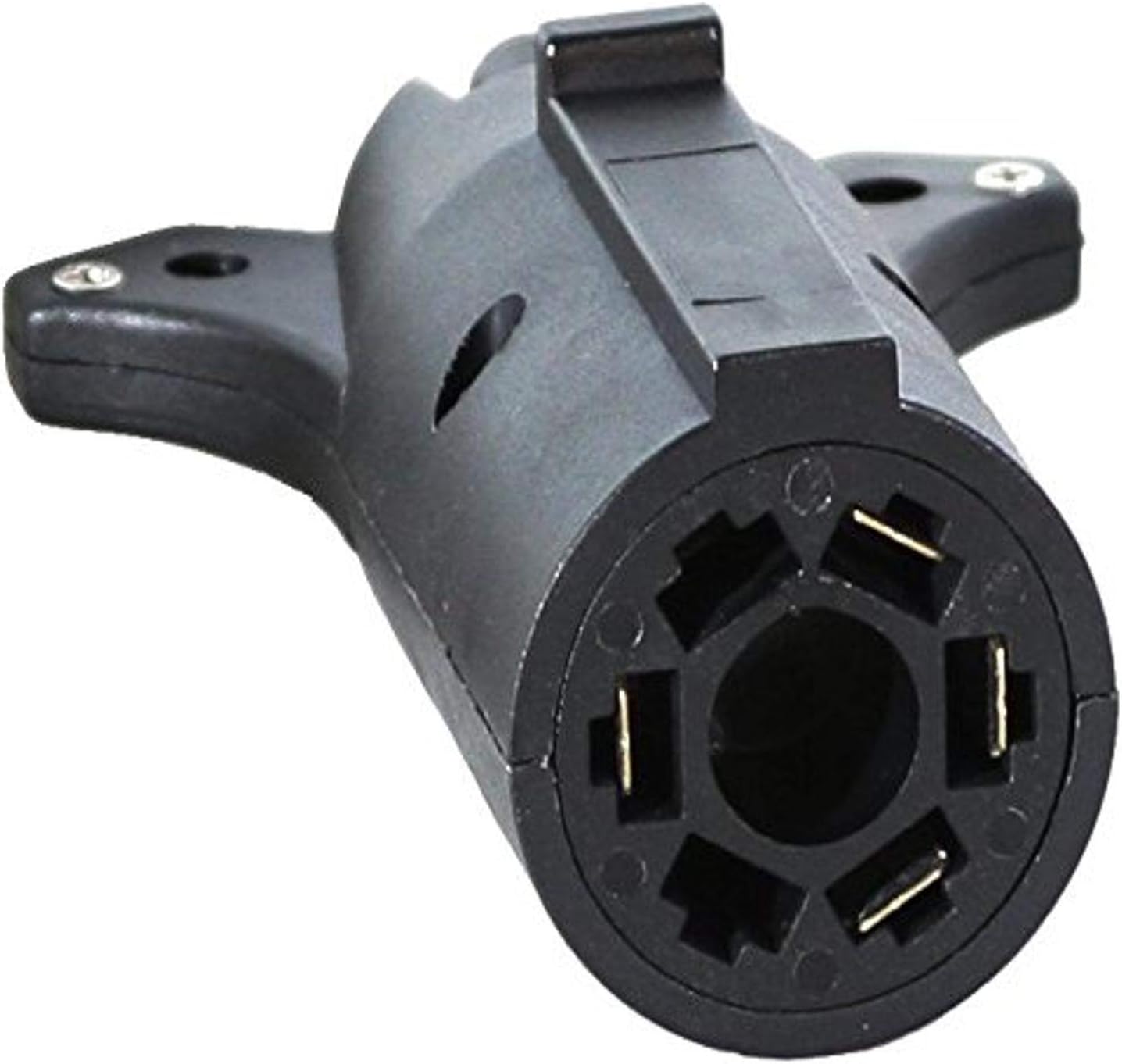 Buyers Products TC2074T 7-Way Flat to 4-Flat Trailer Connector Adapter with LED Tester, Durable Weather-Resistant Plastic Plug, Fixes Truck to Trailer Wiring Mismatch for Utility & Light‑Duty Trailers