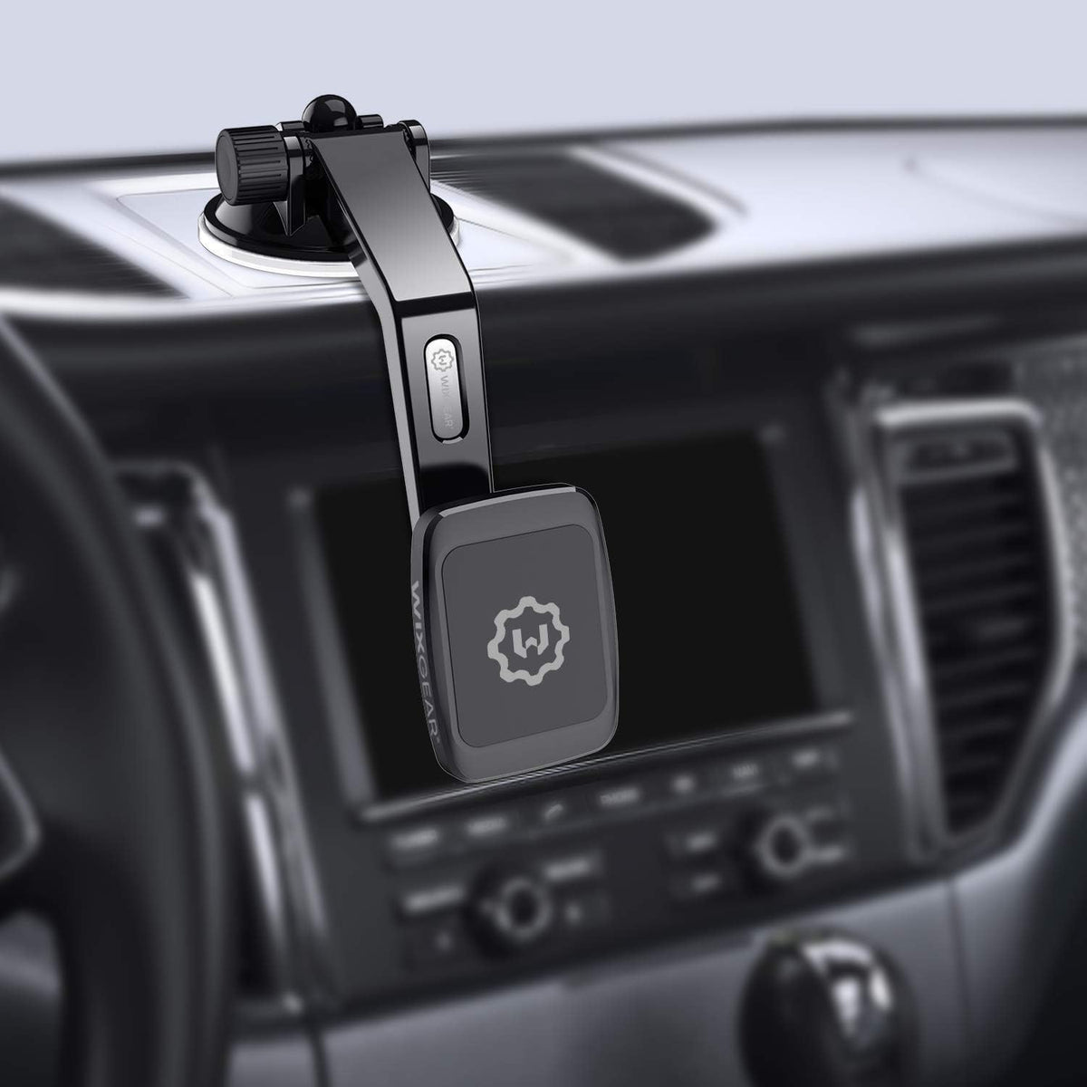 WixGear Magantic Mount, Universal Dashboard Curved Magnetic Phone Car Mount Holder for Cell Phones and Mini Tablets with Fast Swift-snap Technology, Magnetic Cell Phone Mount