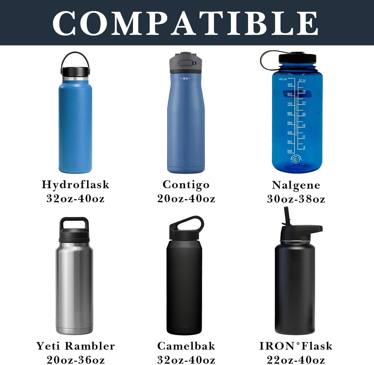 Linkidea Car Seat Side Large Water Bottle Holder Compatible with Owala FreeSip 24oz/32oz, Yeti Rambler 26oz/36oz, Auto Seat Large Car Bottle Hanging Storage Organizer with Mesh Pocket, Black