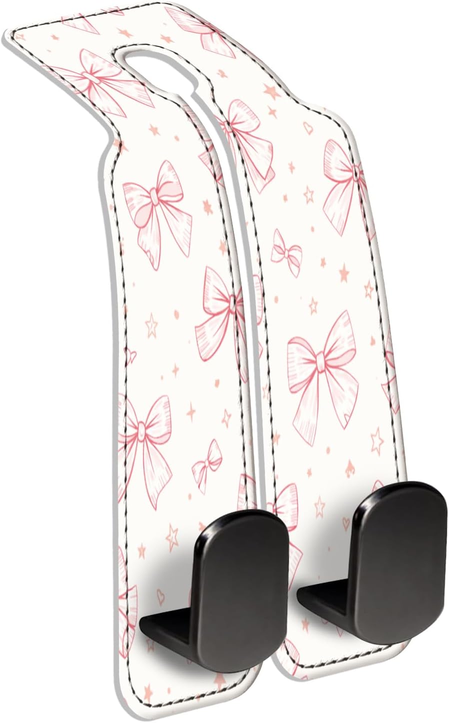 Car Seat Back Storage Hook, Funny Car Purse Hook, Cute Vehicle Storage Organizer for Purses Handbags Black Red Cherry