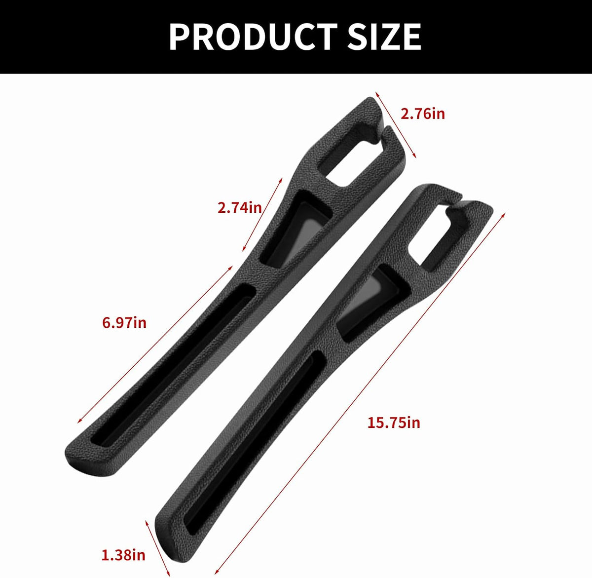2PCS Car Seat Gap Filler Organizer,Multifunctional Car Gap Filler Organizer Storages Function,Universal Console Catcher Between Seats Cars Interior Accessories (Balck)