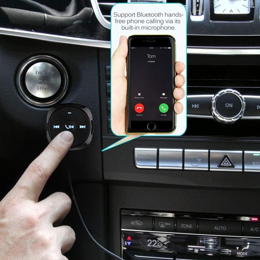 Bluetooth FM Transmitter for Car, Wireless Bluetooth 2.1 Car Kit Receiver Hands-Free Call 3.5Mm AUX Audio Music Adapter USB Charger