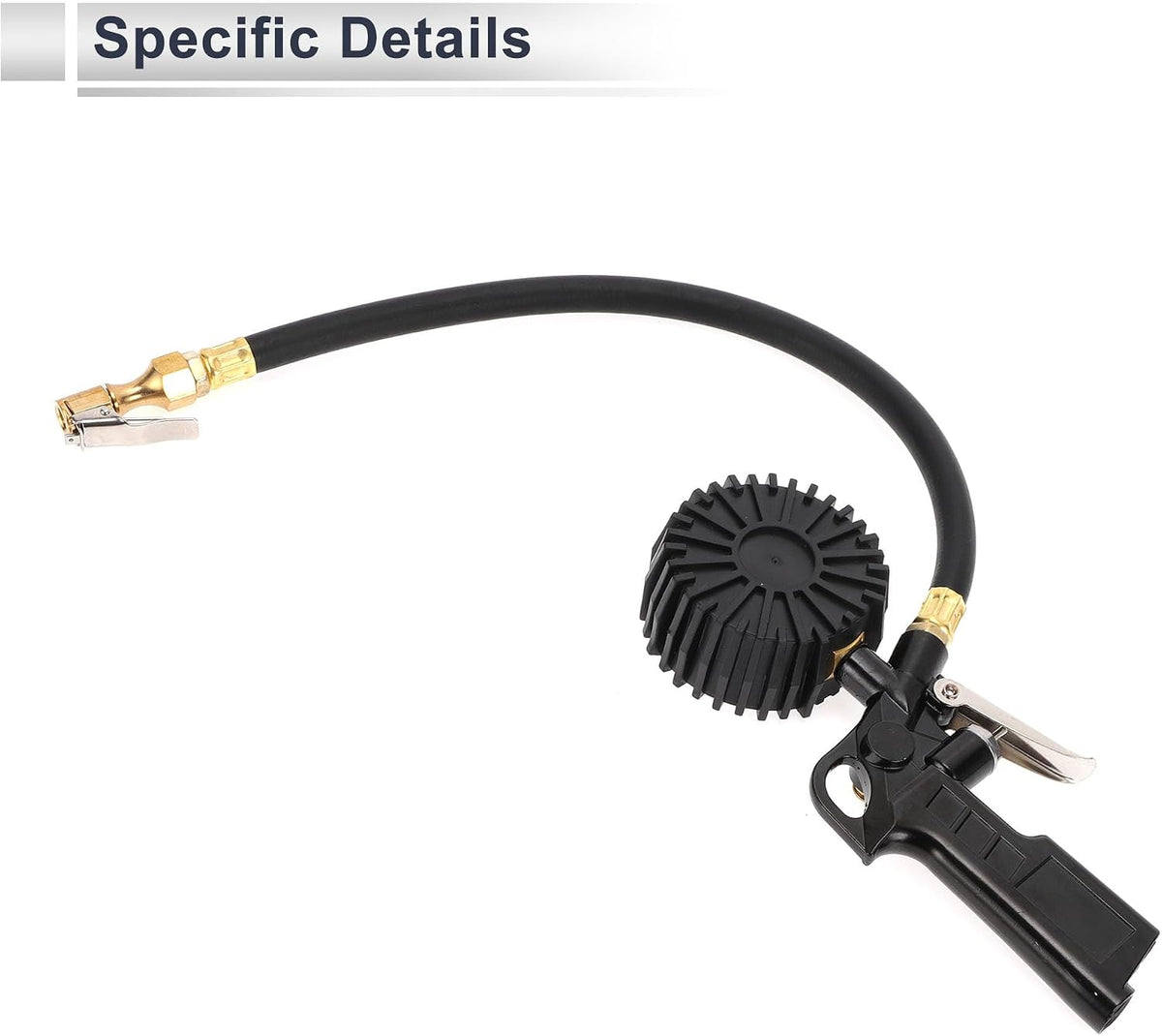 1Set Universal Tire Pressure Gauge 0-230PSI 2.76 Inch Digital Pressure Gauge with Inflator without Battery Tyre Air PSI Meter for Motorcycle SUV Truck