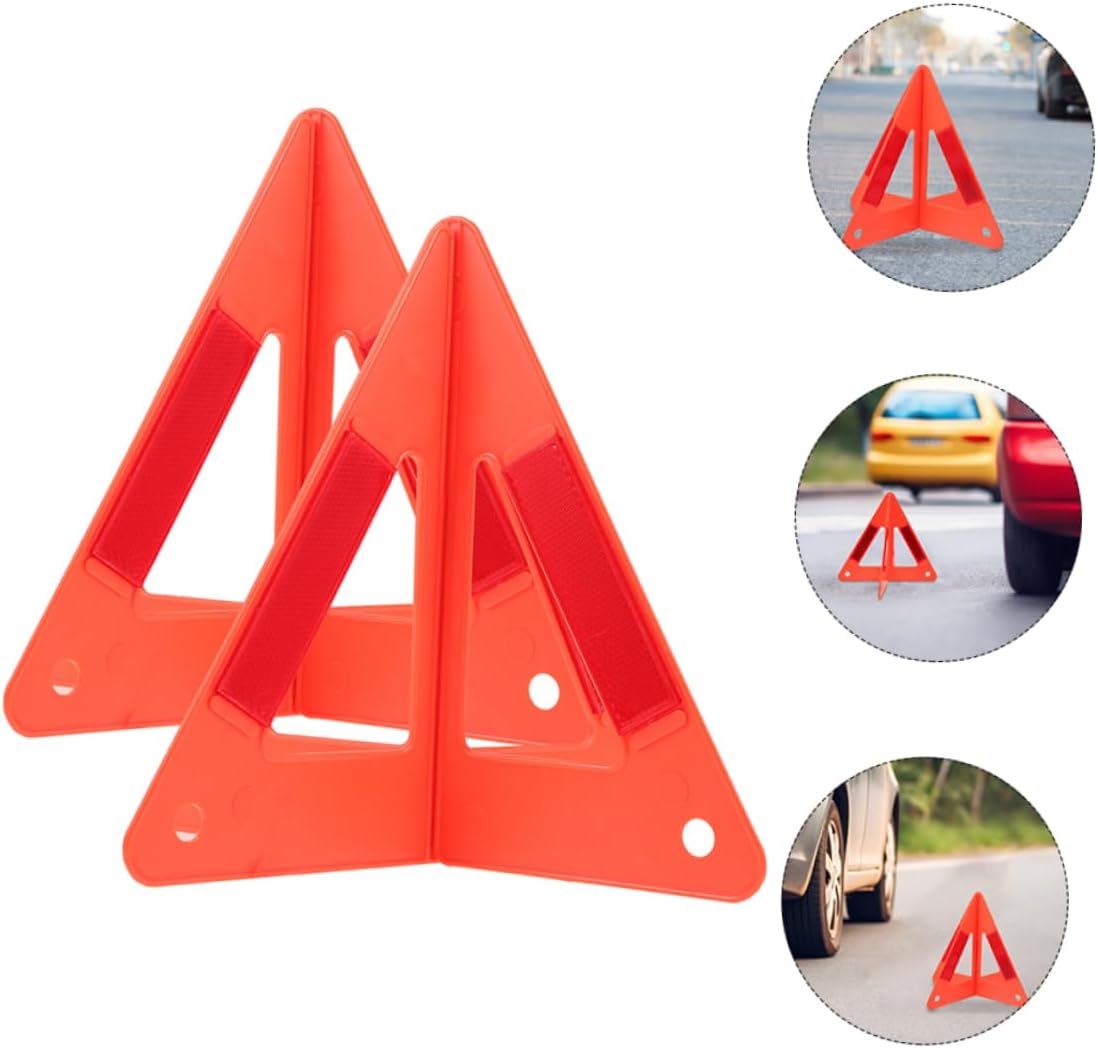 Cabilock 3pcs Car Warning Triangle Reflective Road Markers Roadside Emergency Kit for Vehicles