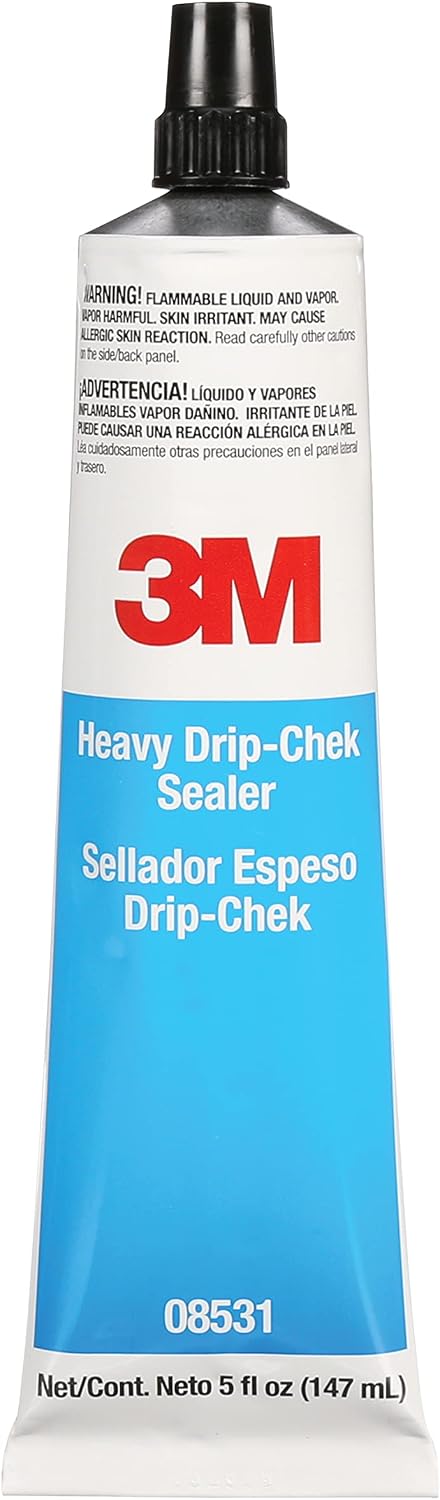 3M Heavy Drip-Chek Sealer, 08531, Heavy-Based, Weather-Resistant, Non-Sagging, 5 oz Tube , Black