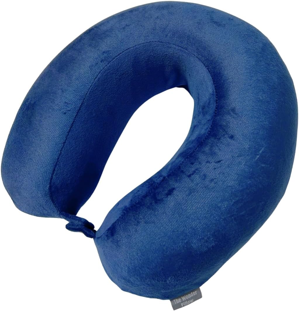 Travel Pillow with Built-In Blanket Memory Foam Neck Pillow for Airplane Travel, Flight Pillow with Blanket Portable Airplane Pillow for Adults Compact Travel Neck-Pillow for Plane, Car & Long Flights