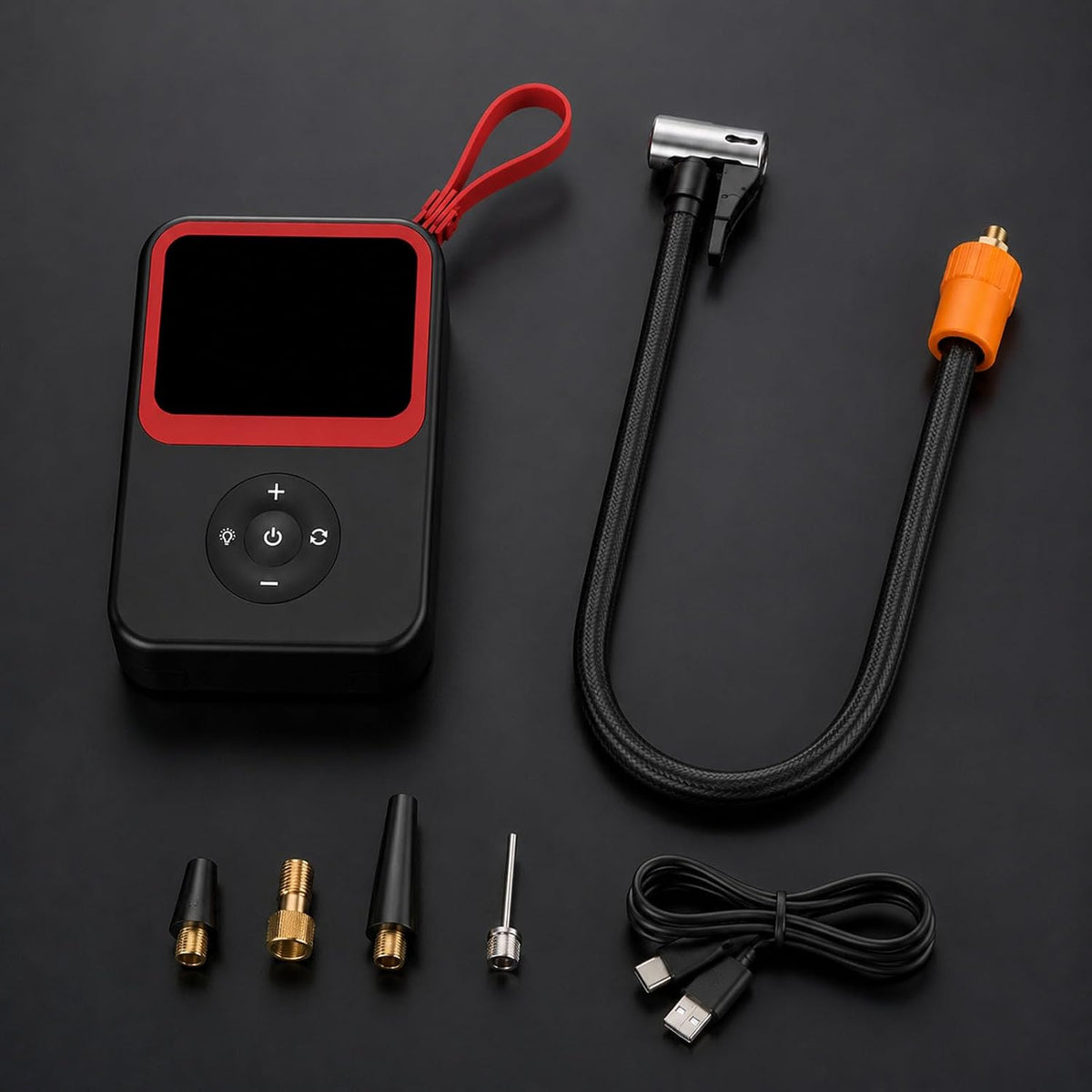 Pro Portable Tire Inflator with Digital Pressure Gauge, LED Light and Auto Shut-Off, 27L/Min 12000mAh, Faster Cordless Pump for MPV, Car, Electric Bikes, Motorcycle, Ball, UL 1450 Tested