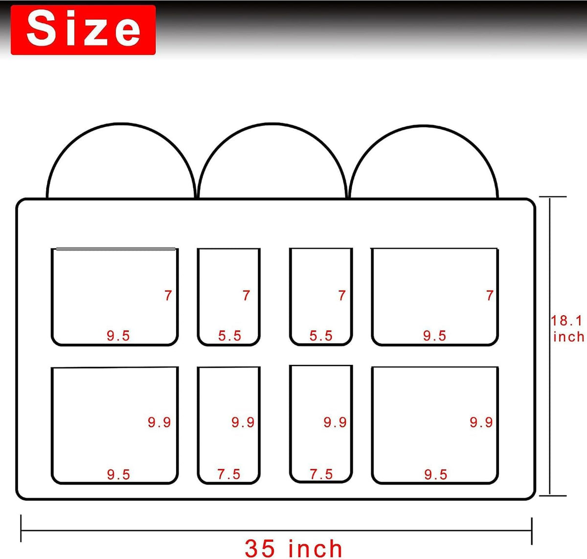 Car Back Seat Trunk Organizer Hanging Bag, Car Interior Organizer Accessories with 4 Pockets and 4 Mesh Pouches,Save More Storage Trunk Space for SUV,Jeep,MPV