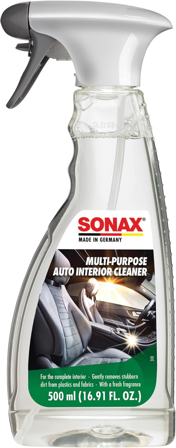 SONAX Multi-Purpose Interior Cleaner 321200 | Powerful Stain Remover & Deodorizer for Fabric, Upholstery, Carpet, Door Panels & Headliners | Eliminates Odors, Freshens Car, RV & Home Interiors | 500ml