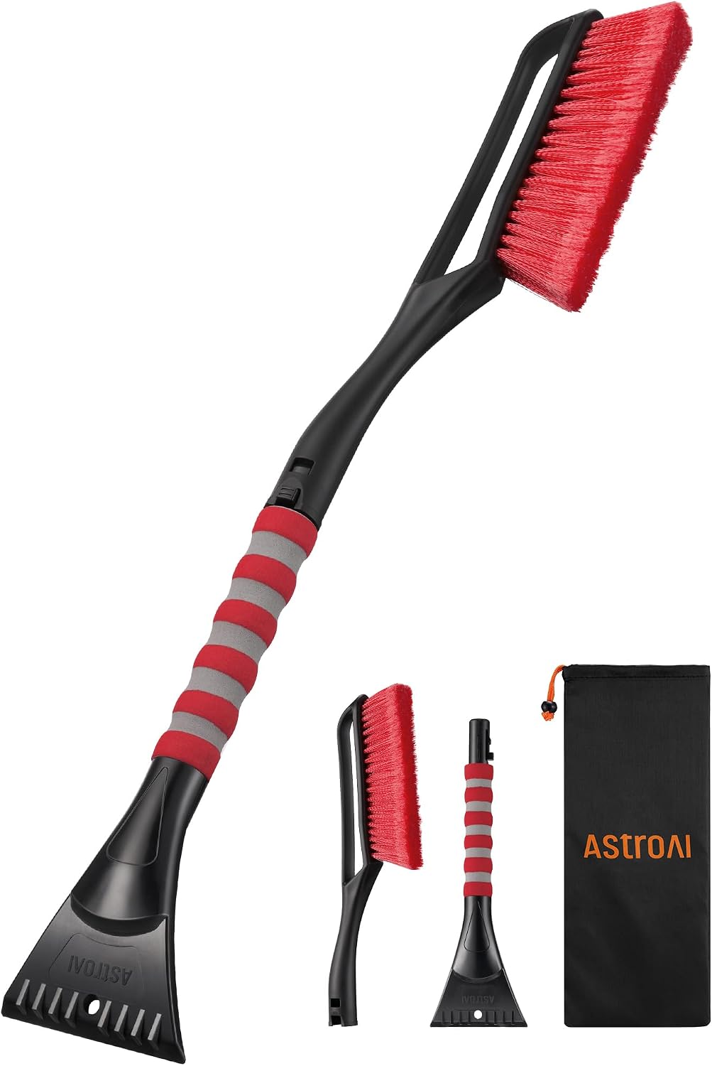 AstroAI 27" 2-in-1 Detachable Snow Brush & Ice Scrapers for Car Windshield