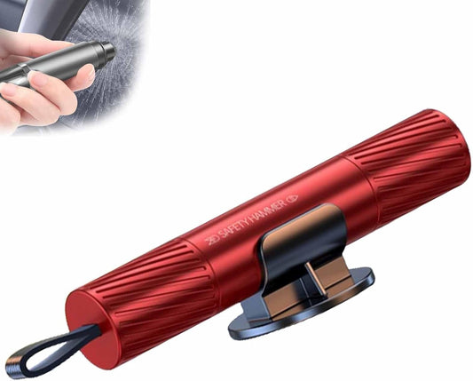 2 in 1 Car Safety Hammer, Window Breaker Seatbelt Cutter, Glass Breaker Under Water, Auto Emergency Escape Tool with Base, that Every Driver Should Carry in Their Vehicle