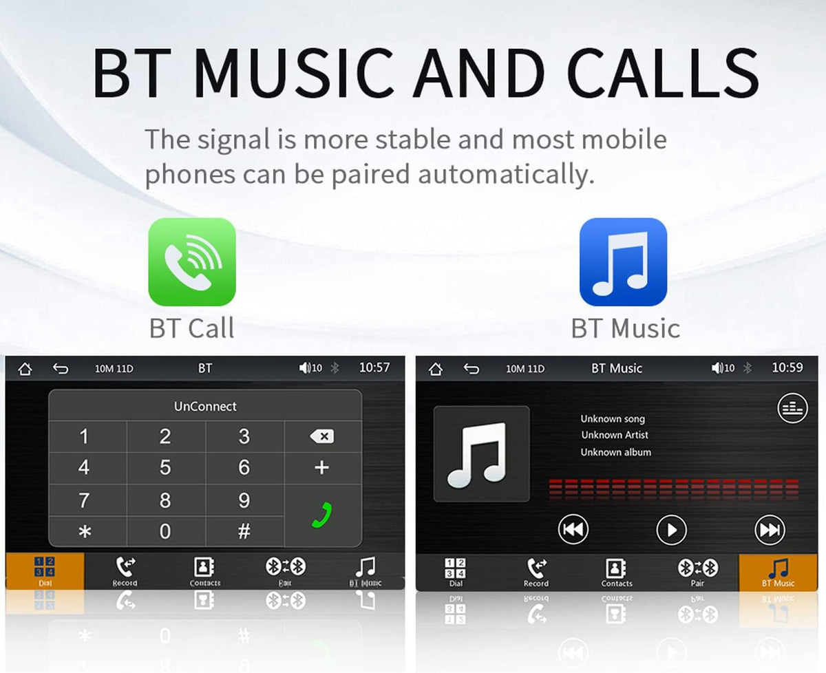 Compatible for Wireless Apple Carplay Android Auto 7 Inch Portable Car Stereo HD TouchScreen Monitor Car Radio with Bluetooth Mirrorlink FM Transmitter AUX/USB/TF Card Port Backup Camera