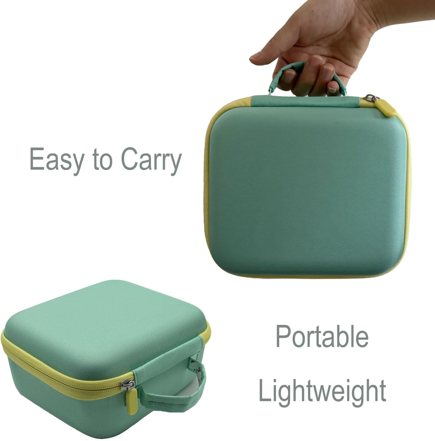Thisness Travel Carry Case Compatible with Nex Playground Game System Custom Design Hard Shell Storage Case Nex Protective Accessories, Green and Yellow