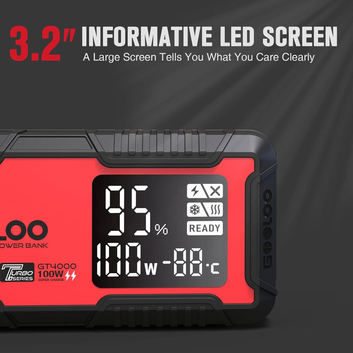 GOOLOO GT4000 Arctic Jump Starter with -40°F Battery Preheat Technology