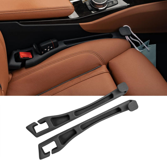 3‑in‑1 Car Seat Gap Filler and Side Gap Plug (Set of 2) – Storage Slot & Holder for Phone, Keys and Essentials – Fills Gap Between Seats – Universal Fit for Cars, SUVs and Trucks