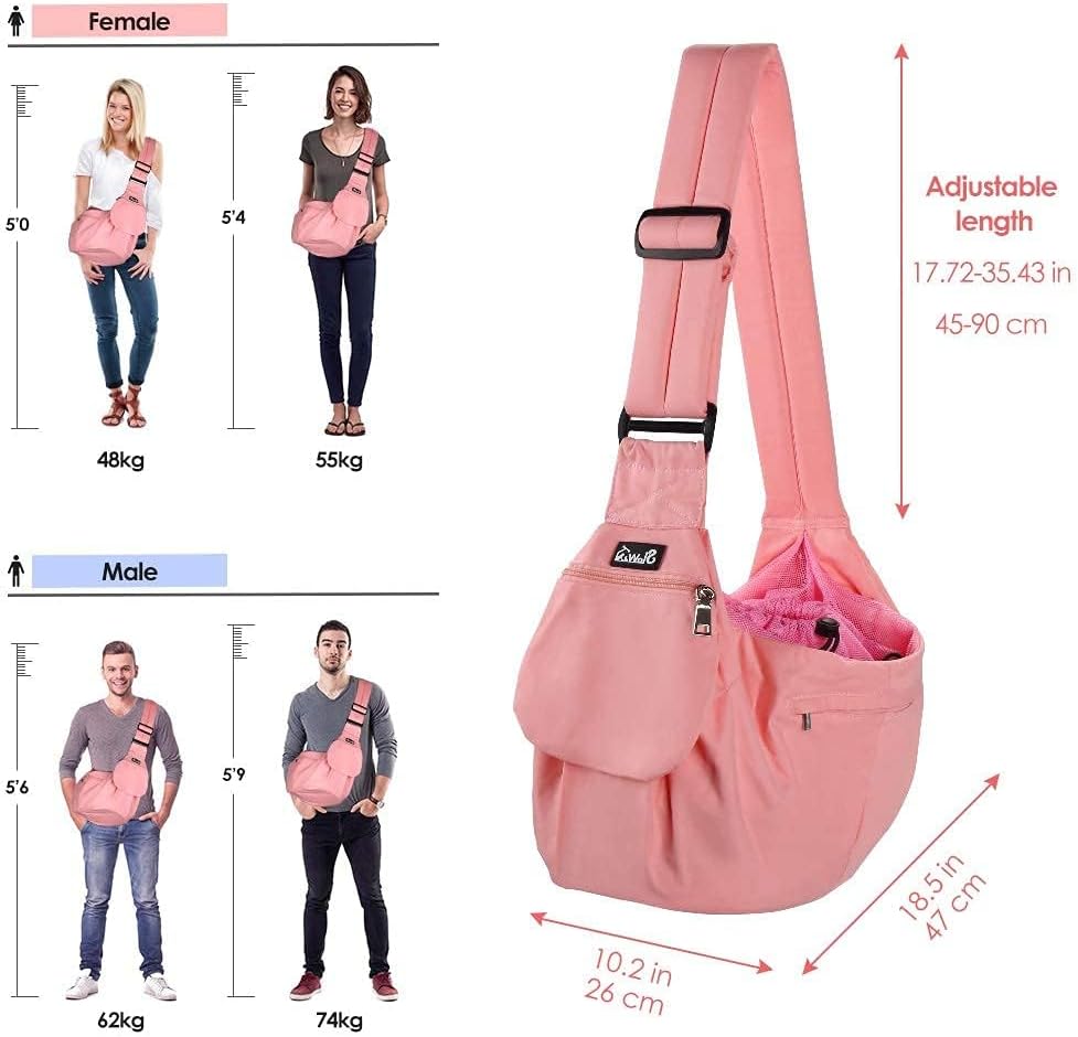 SlowTon Pet Carrier, Hard Bottom Support & Adjustable Padded Shoulder Strap