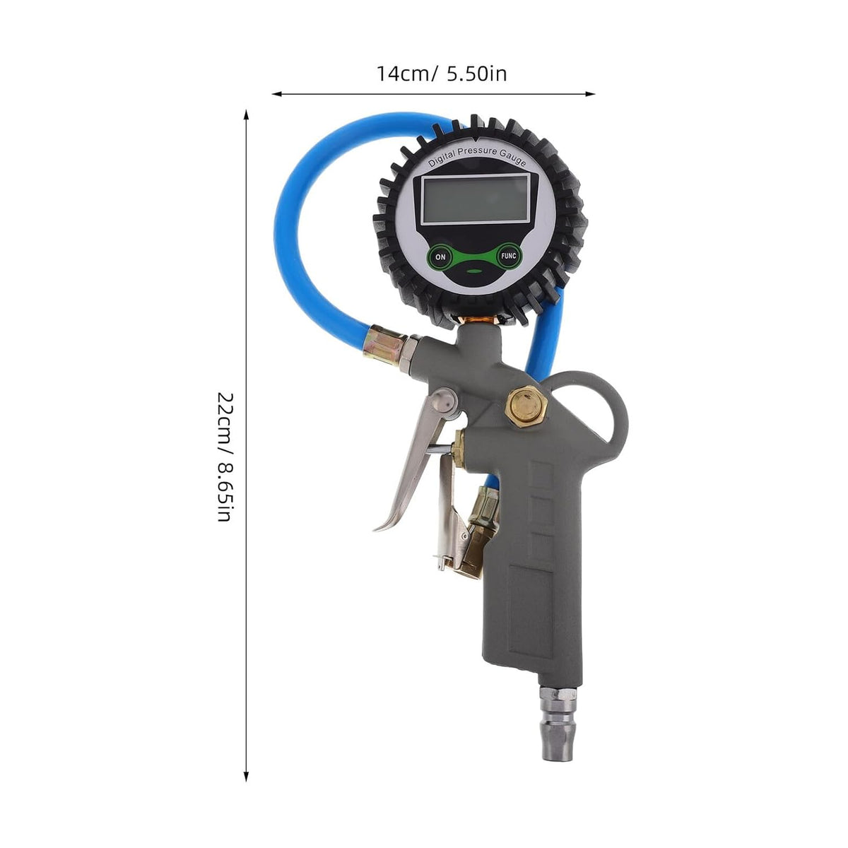 Heavy Duty Electronic Tire Pressure Gauge with Digital Display and Large Handle for Car and Motorcycle Tires Accurate Air Pressure Meter Tool