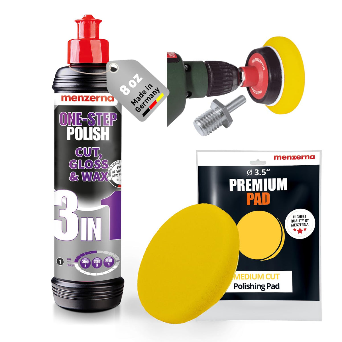 menzerna One-Step Polish 3in1 I Medium Cut I High Gloss Finish & Seal