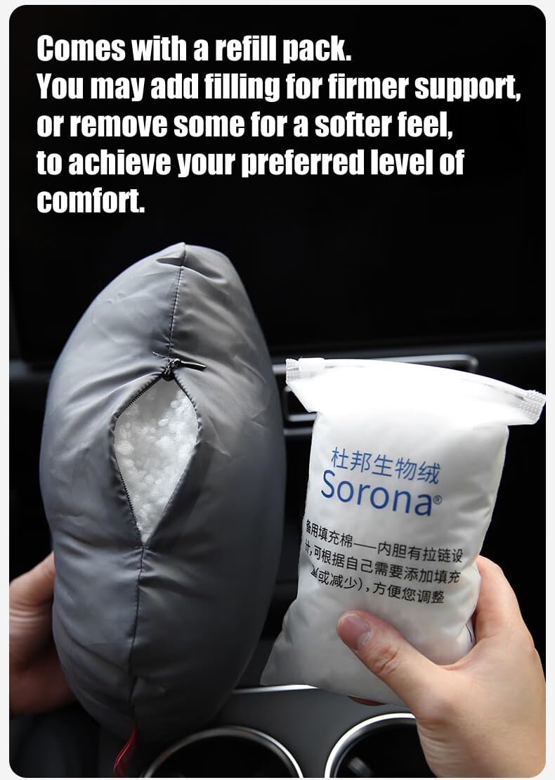 2-Pack Car Headrest, Sorona Car Neck Pillows Breathable Universal