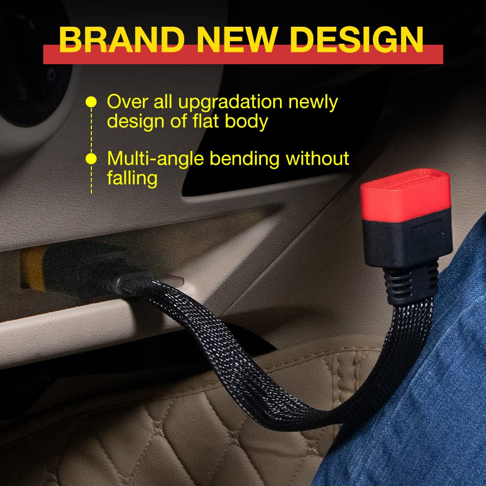 LAUNCH OBD2 Extension Cable Full 16Pin Male to Female 36CM/1.2FT