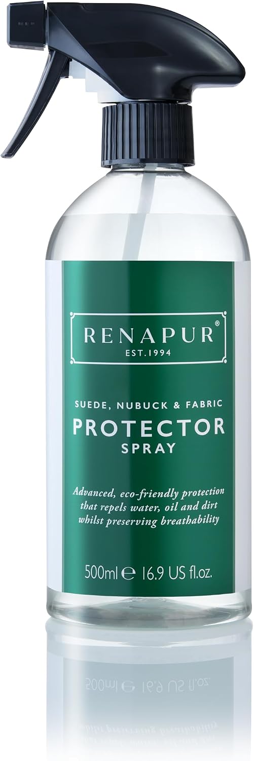 Renapur Fabric &amp; Suede Protector Spray - Water Repellent &amp; Stain Guard for Couches, Furniture Upholstery, Carpets, and Car Seats - Non-Toxic, Water-Based Formula - Large 16.9 Fl Oz (500ml)